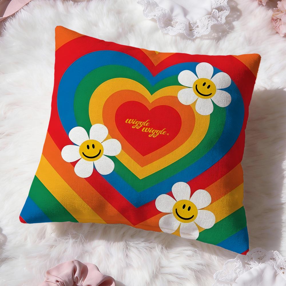 Fashion W-Wwiggle wiggleer Cushion Cover Soft Washable Pillow Case Multi-Scene for Couch Bed Travel Office Use