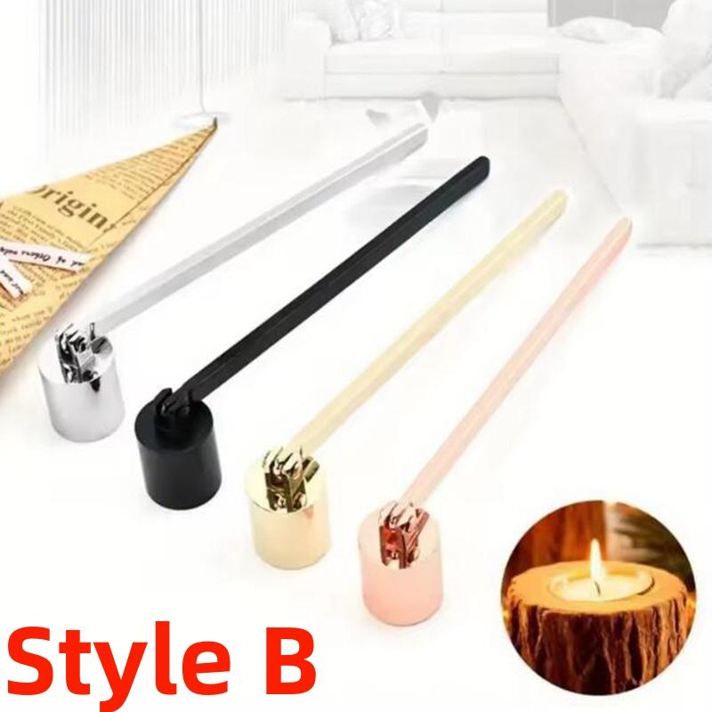 1pc Metal Candle Snuffer Gold/Black/Silver Bell-shape Wick Cover 18cm Handle Vintage Decor Home SPA Hotel
