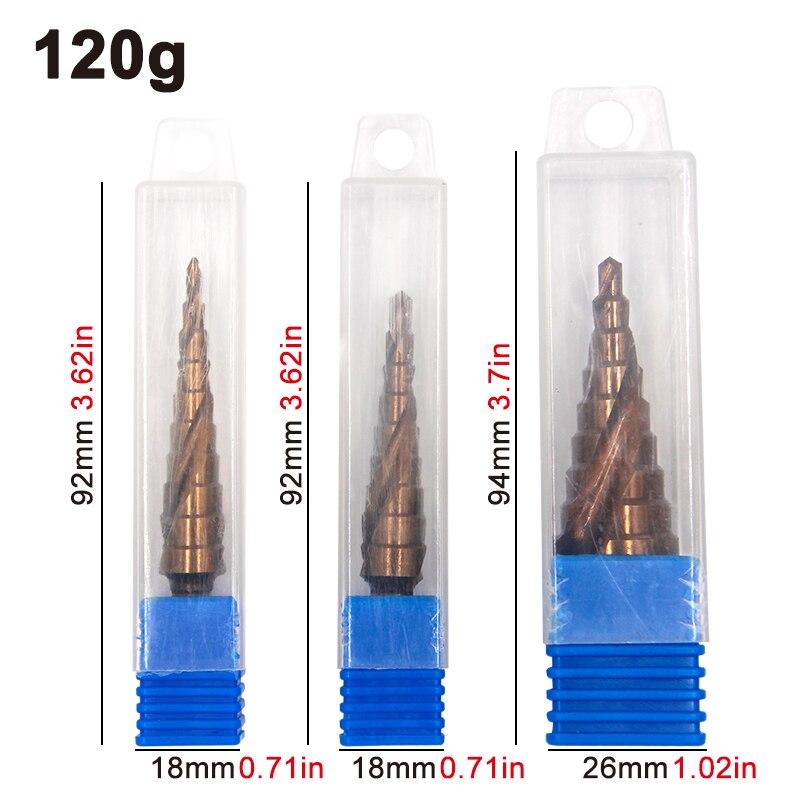 

M35 Кобальтосодержащее Ступенчатое Сверло Шестигранное Спиральное Нержавеющая Сталь Открыватель Отверстий Пагодообразное Сверло Сверло для Отверстий 3-12/4-12/4-20мм Режущий Инструмент Hexagon handle