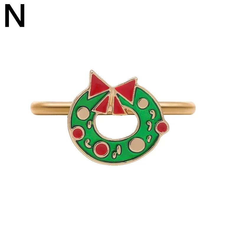 Weihnachts-Serviettenring Metall Weihnachtsglocke Elch Serviettenhalter Blumenkranzringe Hochzeitsbankett Hotel Tischdekoration und Accessoire