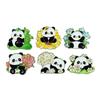 Personalized Cartoon Panda Brooch: Cute Green Bamboo Alloy Pin for Backpack & Clothing Decoration