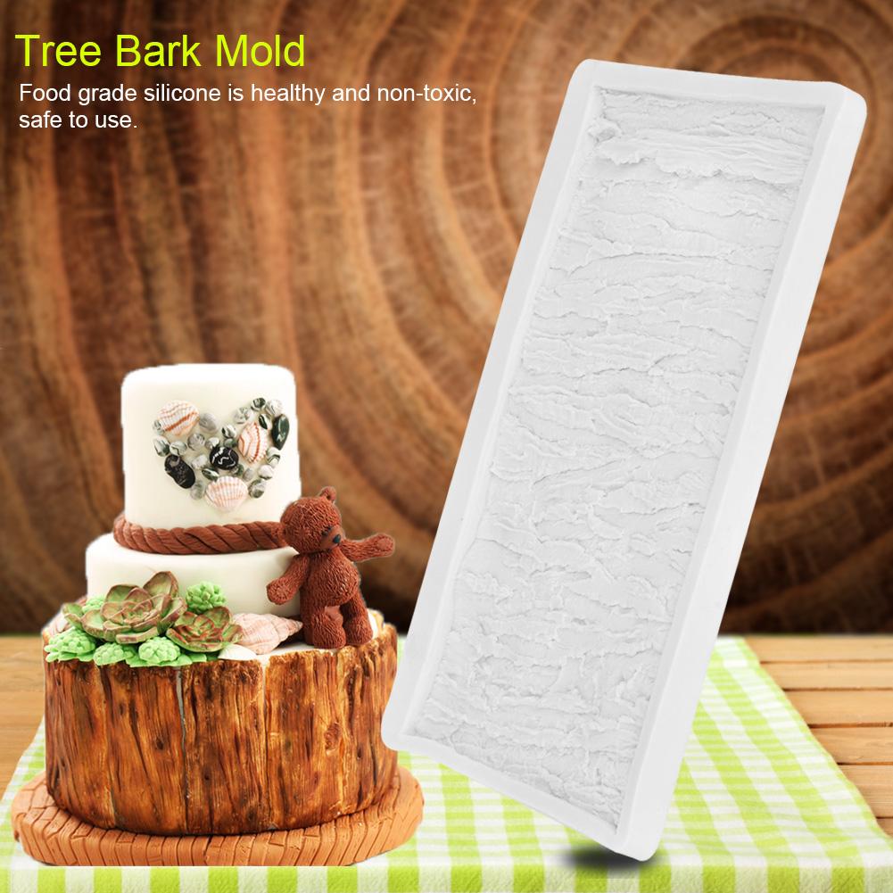 

Silicone Cakes Mold Tree Bark Shaped Fondant Cake Bread Desserts Mould DIY Baking Tool