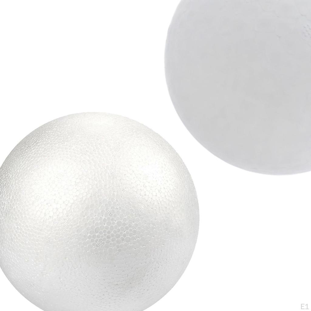 2 White Foam Balls, Balls for Crafts, Polystyrene Craft Decoration Modeling