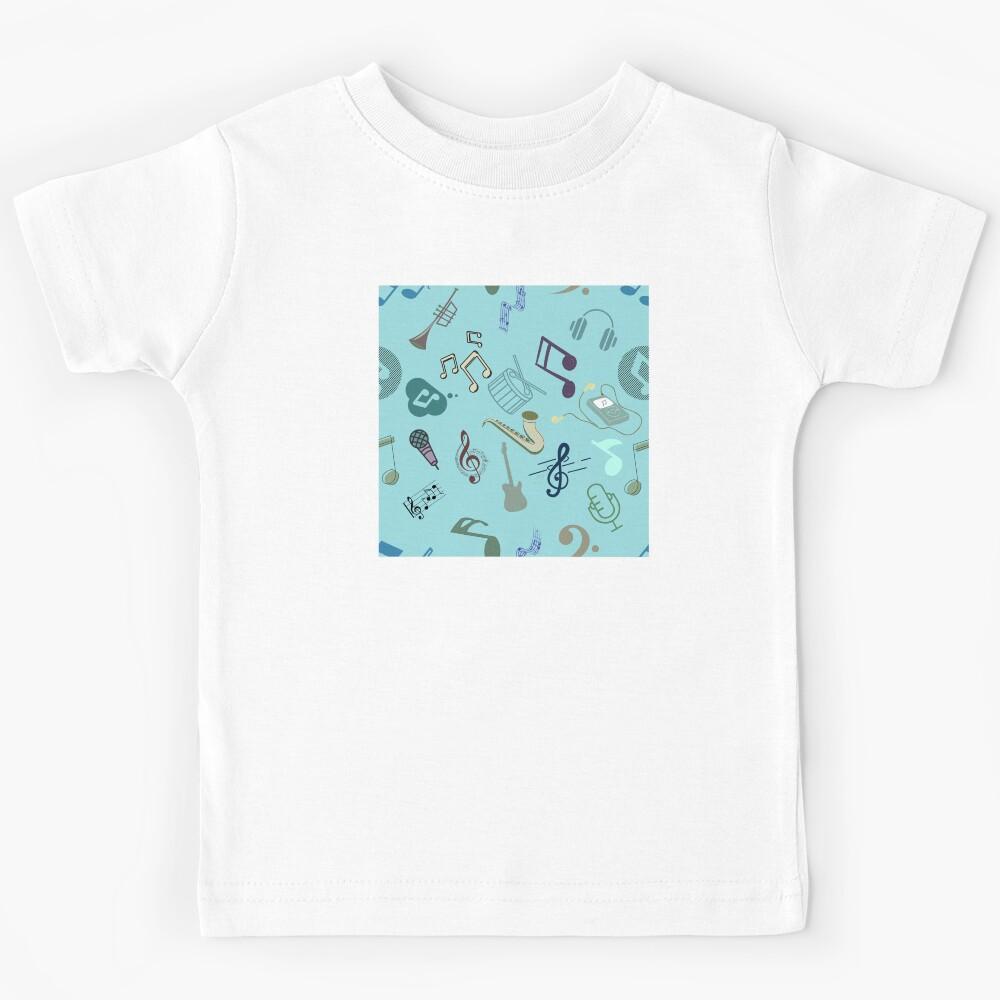 Music is Love Seamless design Kids T-Shirt 150