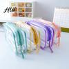 Exam Pencil Bag Transparent Case with Zipper Large Capacity Waterproof Pen Students Pouch Organizer Office Supplies School Stationery Cosmetic Storage