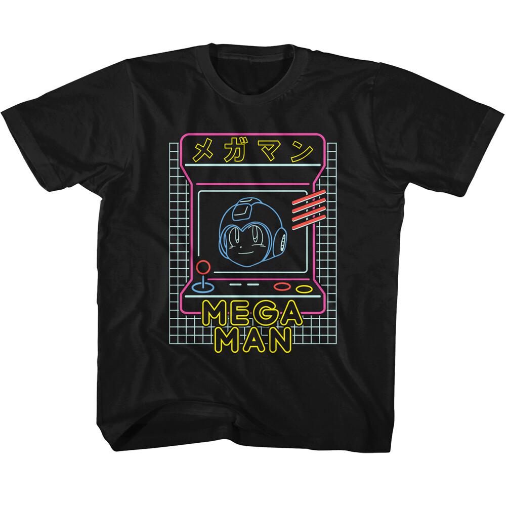 Megaman Neon Arcade Kids T Shirt XXXL