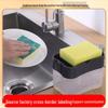 Automatic Kitchen-Style Dish Soap Dispenser with Pot Brush Cleaner and Scouring Pad.