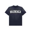 Balenciaga T-shirt da uomo a manica corta, vestibilità media, tipo nastro, nero sbiadito 739784TOVA91055
