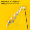 Cats Wand Toy Cat Teaser Stick Bending Resistance Bite-resistant Non Shedding Crisp Bell Colored Yarn Ball Flexible Rod 51cm Pet Accessories