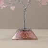 Rose Quartz Crystal Tree Orgonite Base 80 Gemstones
