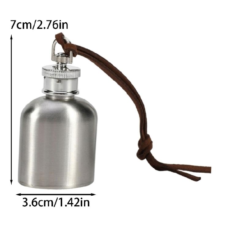 Easy to Carry Steel Liquor Flask Convenient 1oz Flask Silver Finish Alcohols Storage Container