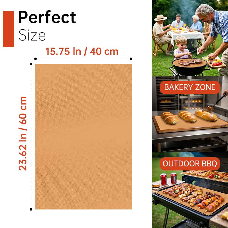 60*40cm Non-stick BBQ Grill Mat Baking Mat Barbecue Tool Cooking Grill Sheet Heat Resistance Kitchen BBQ Tool