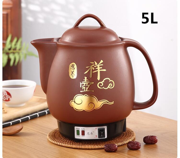 220V Αυτόματη Κινέζικη Χύτρα Σιγοβρασίματος Οικιακή 3L/4L/5L Κεραμική Χύτρα Αφέψησης Φαρμακευτικών Βοτάνων Πολυμάγειρας Ηλεκτρικός Βραστήρας