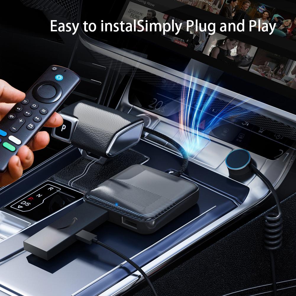 HDMI-Compatible Car AI Box for Fire TV Stick Multimedia Adapter DVD Converter Car TV Converter for OEM Wired CarPlay Cars