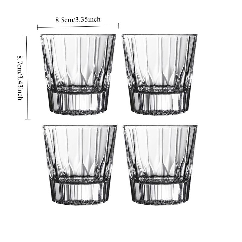 

Creative Wine Glasses Coffee Mug Drinking Glasses Household Simple Glass Cups Unique Cocktail Glass New Year Gifts Drinkware 4pcs