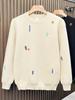 2024 Men's High-End Knit Sweater: Trendy Embroidered Inner Layer for Winter