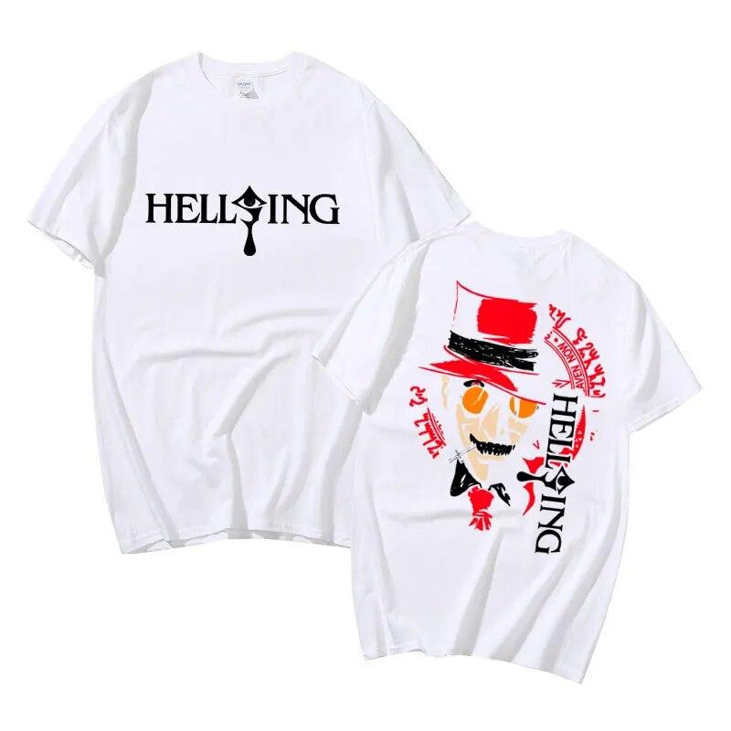 Anime Hellsing Ultimate Alucard Vampire Horror Tričko Muž Volné Tričko nadměrné velikosti Unisex Ženy Unisexga Ležérní Bavlněná trička