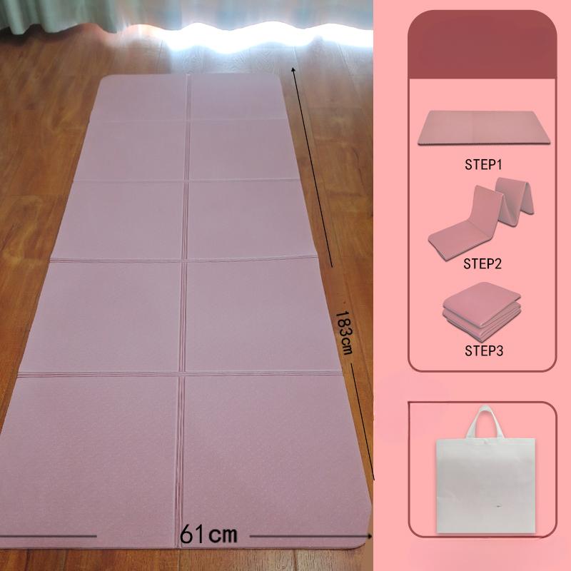 

TPE складаний протиковзкий килимок для йоги Портативний потовщений розширений амортизатор для фітнесу Безшумний підлоговий килимок Студентський сон Дитячий сну Офісні килимки для відпочинку Thickness 6mm