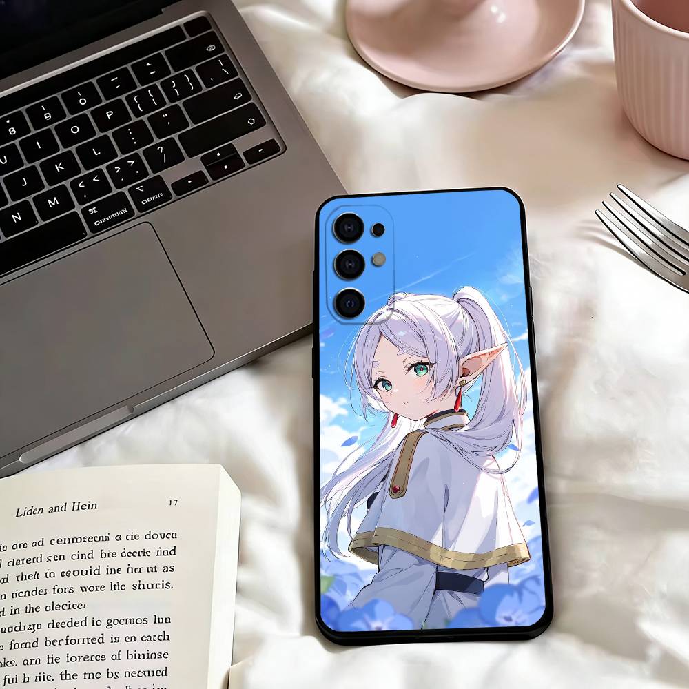 Frieren Beyond Journey's End Phone Case For Samsung S25,S24,S21,S22,S23,S30,Ultra,S20,Plus,Fe,Soft Silicone Black Cover
