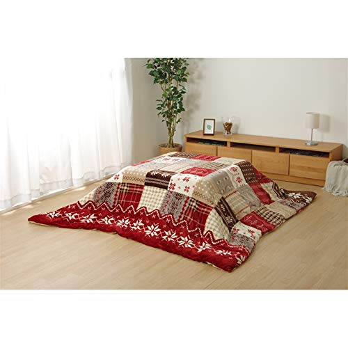

IKEHIKO Kotatsu Comforter, Rectangular, Riche, Red, Approx. 190 x 240 cm, 5545619