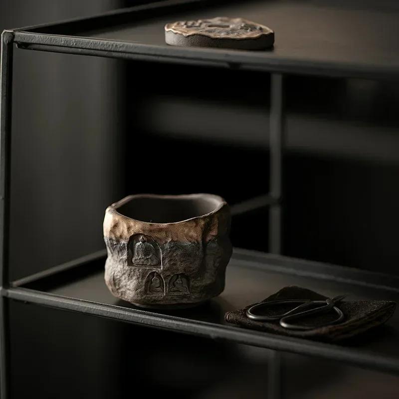 Retro Vergoldete Eisenglasur Dunhuang Tasse Teetasse Meistertasse Antike Frühgebrannte Handgefertigte Keramik Tee Kung Fu Tee