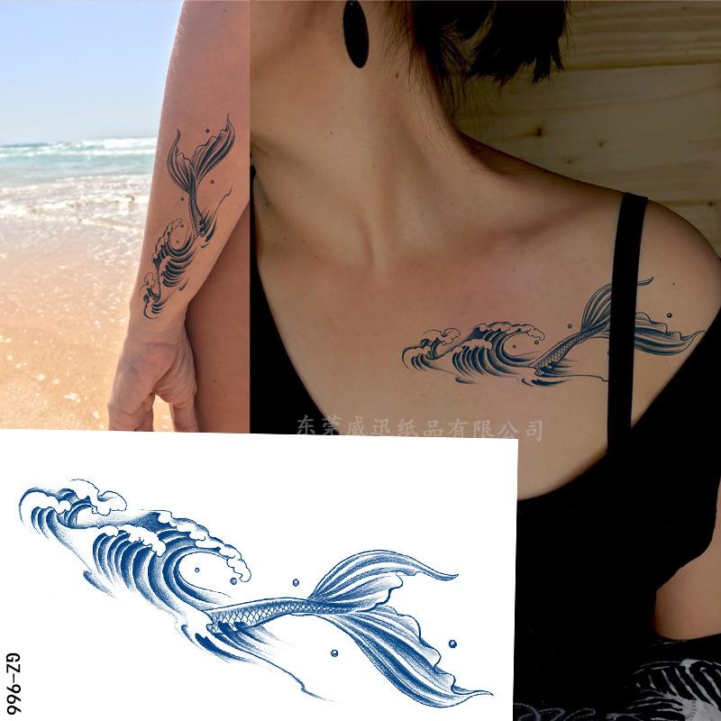 Juice Tattoo Stickers, Herbal Tattoo Stickers, Semi-Permanent English Letter Tattoo Stickers Tattoo