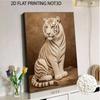 5D DIY Pearl Diamond Painting Kit Majestic White Tiger Full Drill Embroidery Mosaic Art Home Wall Decor Gift