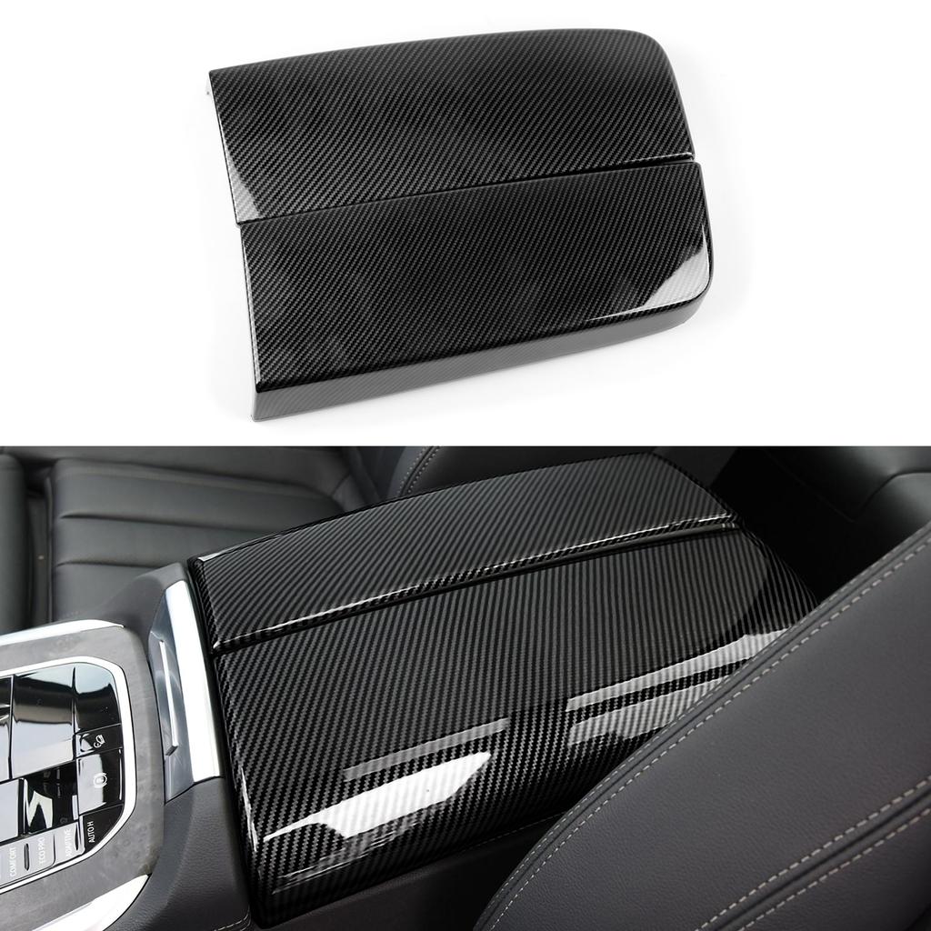 For BMW X5 G05 X6 G06 X7 G07 -2022 Accessories Armrest Cover Lid ABS Carbon Fiber Car Center Console Storage Box Cover