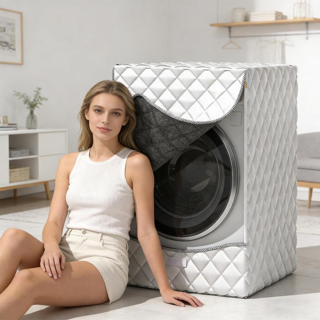 UV-Resistant Waterproof Washer Cover Insulated Protective Cover Outdoor Washing Machine Cover For Home Front Load Top Load