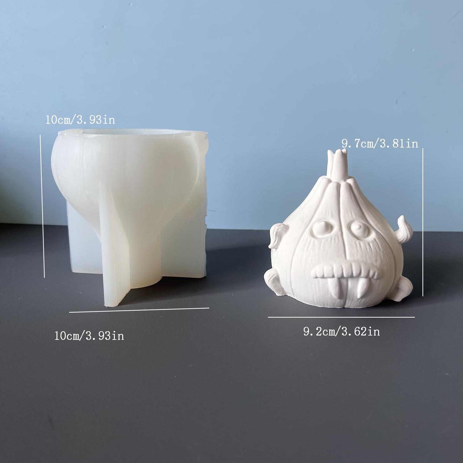 

Силиконовая форма для ароматической свечи в форме чеснока-призрака, DIY формы для гипсовых украшений в виде призраков, материалы для изготовления мыла и свечей ручной работы