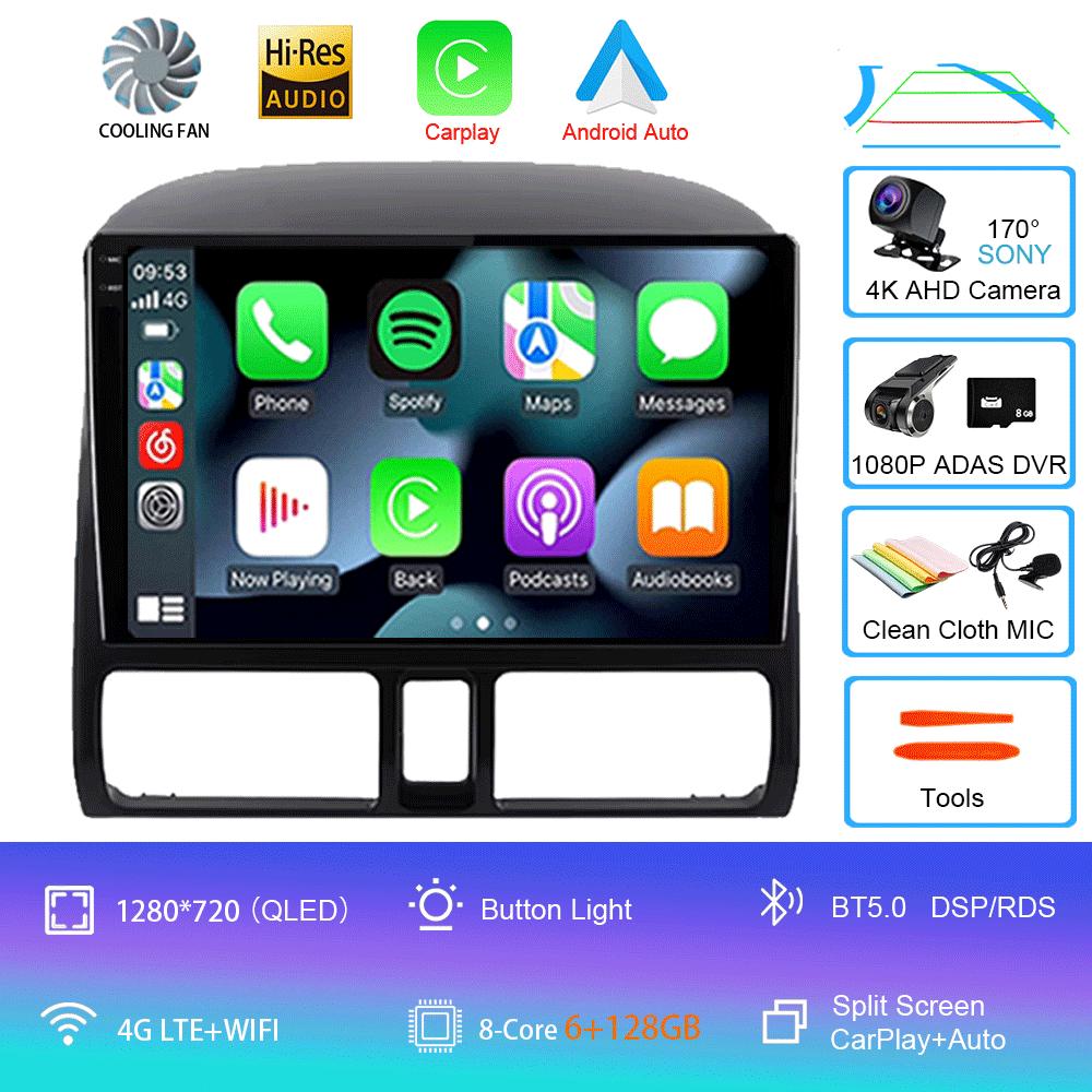 For Honda CR-V CRV 2001 - 2006 Android 14 Car Radio Multimedia Player OLED Screen Navigation GPS CarPlay Stereo 2 DIN Head Unit