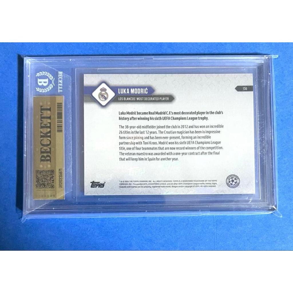 Used LUKA MODRIC topps now purple /99 BGS9.5