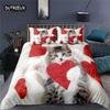 Luxury 3D Flower Cat Print Home Living Duvet Cover Pillowcase Kids Bedding Set Queen and King EU/US/AU/UK Size Bedding Sets