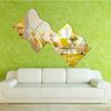 6PCS Mirror Tiles Wall Stickers Self Adhesive  Acrylic Mirror Wall Stickers Wave Shapes Bedroom Bathroom Arts Decals Home Decor