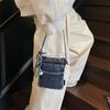 Damska torba na ramię mini denimowa mała torebka torebka na telefon komórkowy torba crossbody