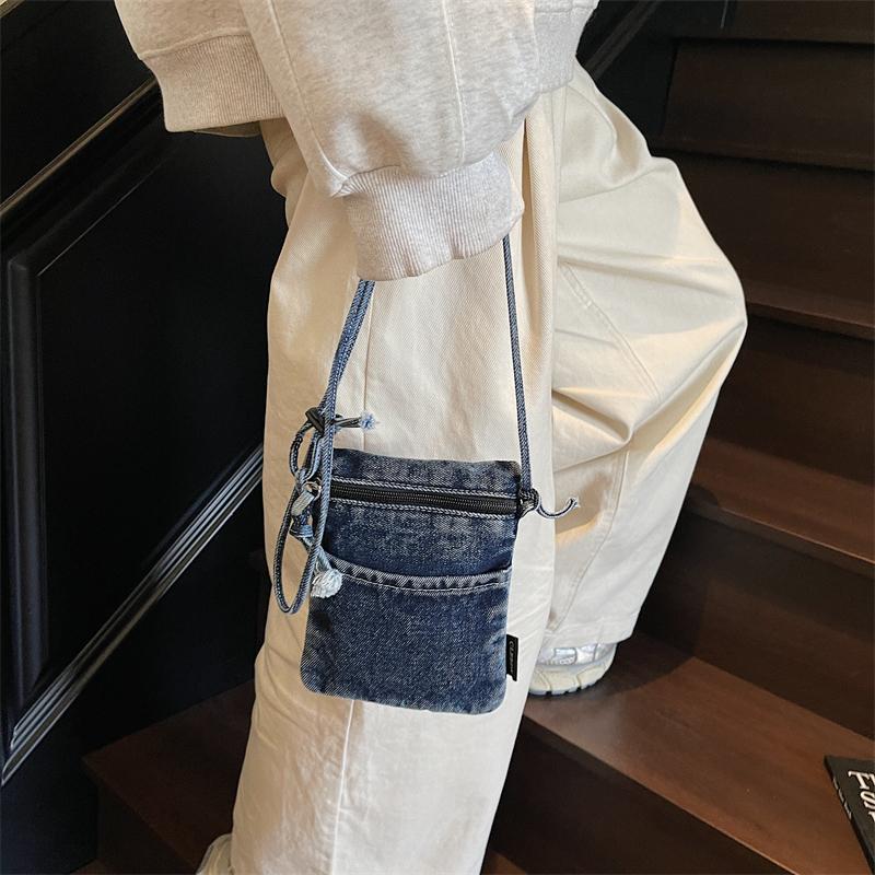 Women's Shoulder Bag Mini Denim Small Bag Mobile Phone Bag Crossbody Bag