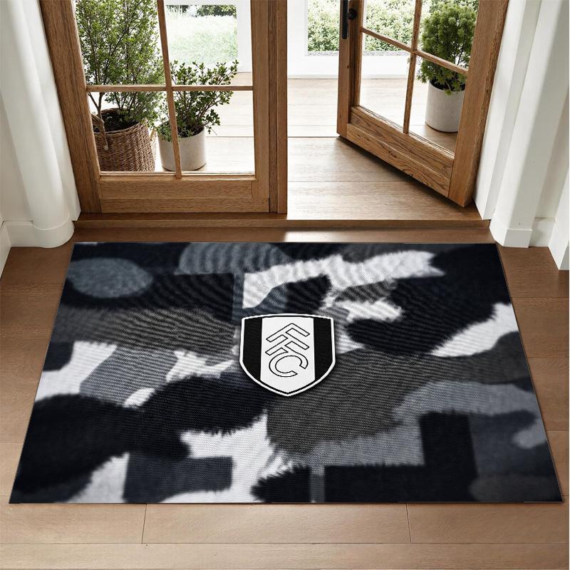 Fulham Voetbal Design Kristalfluweel Tapijt Zacht Decoratief Matje voor Slaapkamer Entree