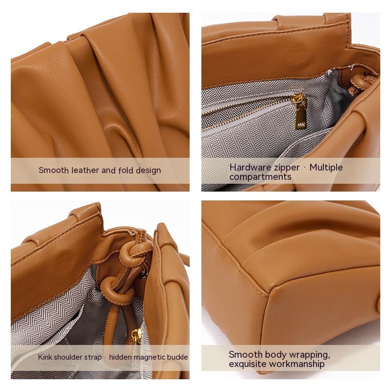 Cloud Bag Genuine Leather Women's Bag Fashion Shoulder Messenger Bag