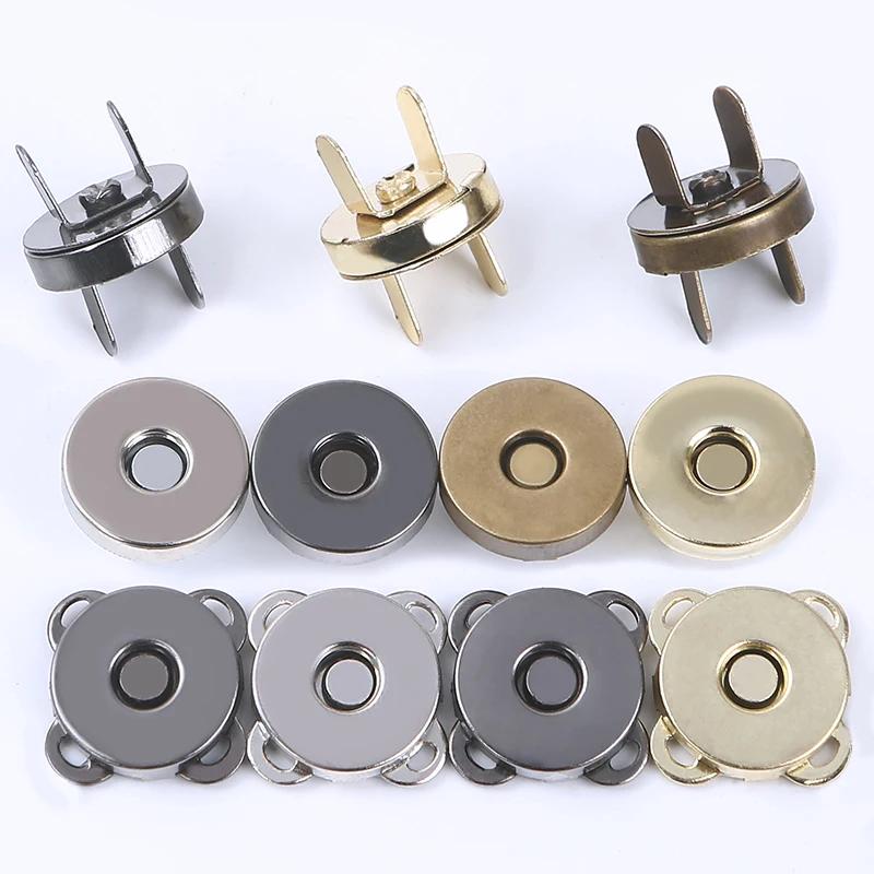 Onzichtbare Magnetische Sluiting Zonder Naad Tas Metalen Knoppen Portemonnee Portemonnee Jas Handtassen 14/18mm Mini Gesp Bagage Onderdelen Accessoires