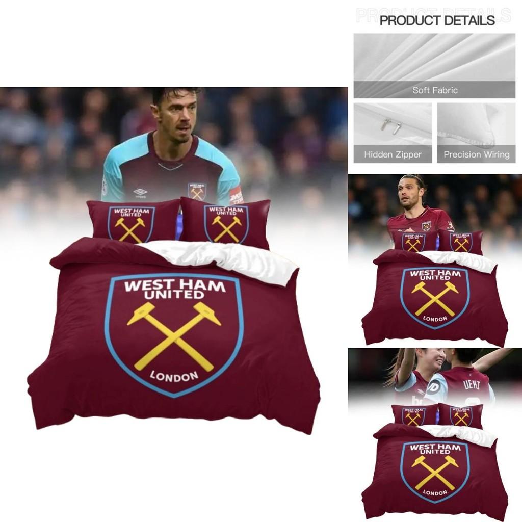 West Ham United Digital Print Bedding Set With Reactive Dyeing For Modern Bedroom Decor