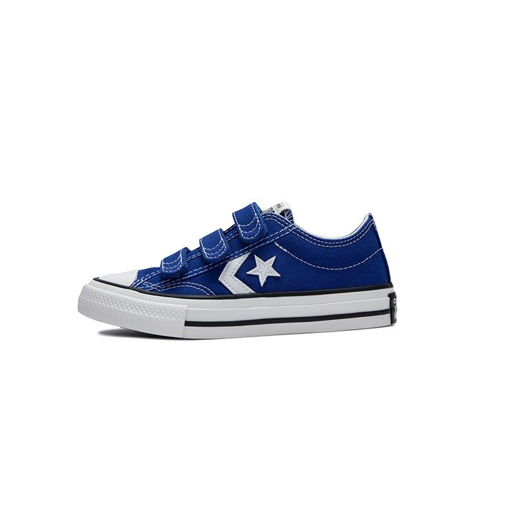 

Converse Star Player 76 EasyOn Low PS синие детские кеды винтажно-белые черные A10388C 30