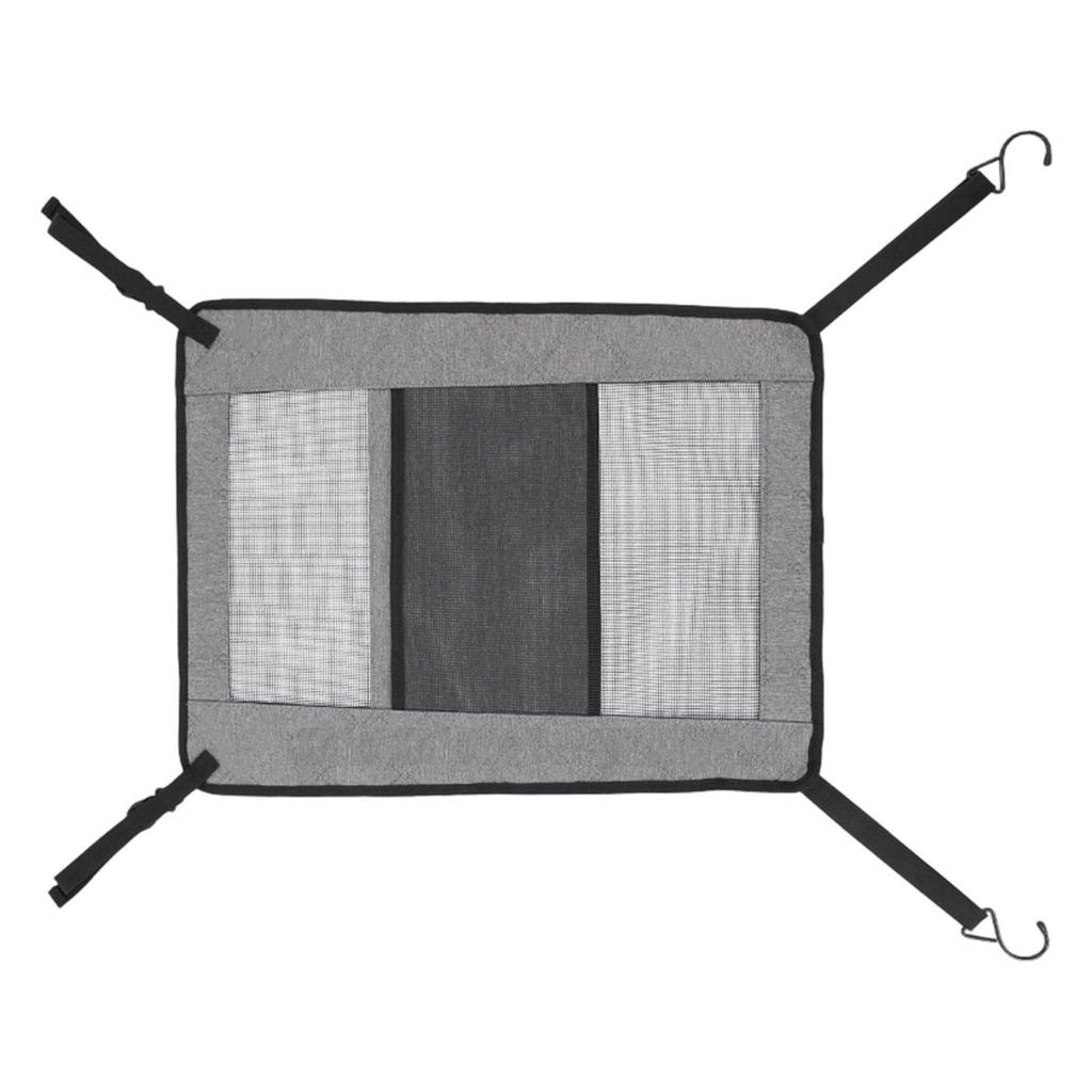 Dog Car Net Barrier 2 In 1 Design Adjustable Visible Breathable Mesh Back Seat Pet Car Divider for Travel Grey 45 X