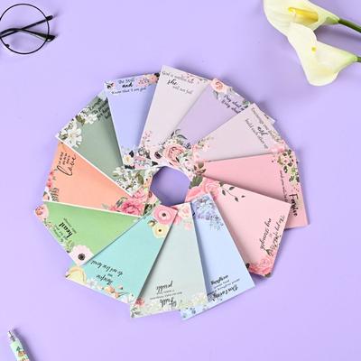 12 Stück Zufällige Farbe Vintage Blumige Haftnotizen Verdickt Selbstklebend Notizzettel Kindergeschenk