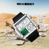 RORIOS Wristwatch with Date and Day Dual Time Quartz Waterproof Wristwatch with Alarm Lightweight Business Sports Watch with Luminous LED and Leather