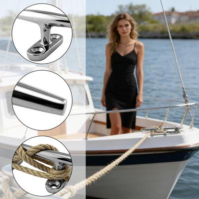 Boat Cleats Marine Grade Open Base Hardware Accessories Rope Cleat For Kayak Canoe Small Yacht Dock Mooring Tie Down Fishing