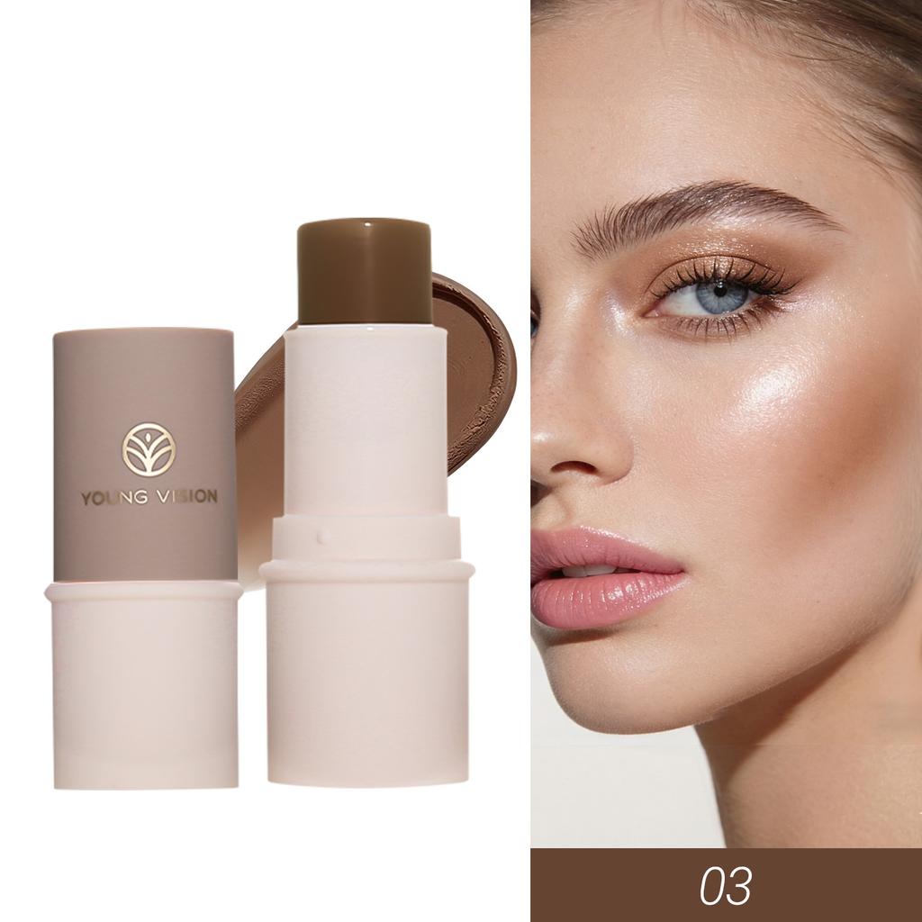 Three-color Multi-functional Facial Brightening and Contouring Stick - Used for Contouring, Brightening and Skin Smoothing