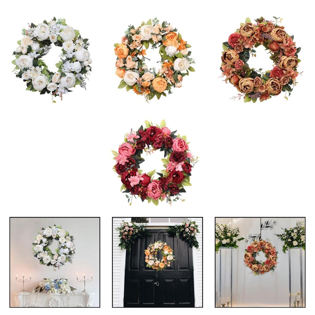 Künstlicher Pfingstrosenkranz, Stabile Fenstergirlande für den Jahrestag