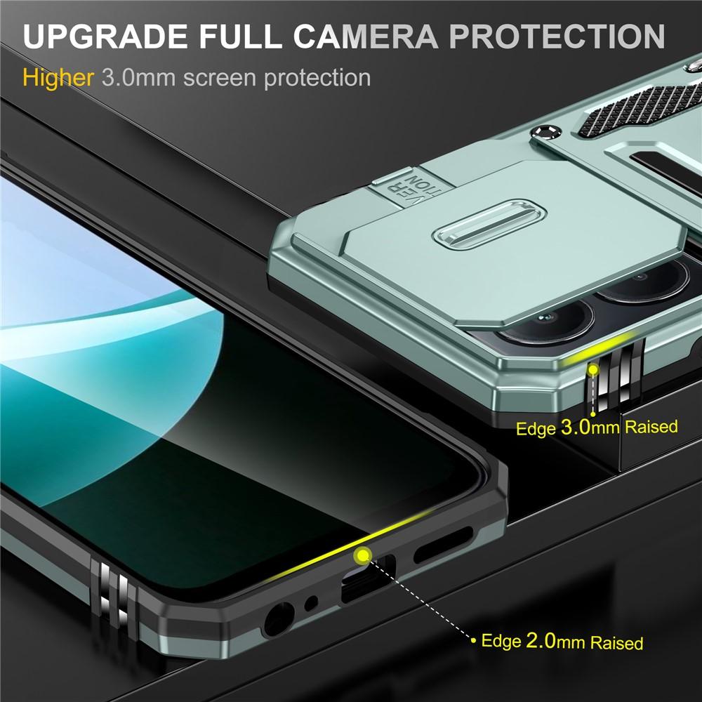 Case for Poco C85 - TPU+PC, Green, With Stand