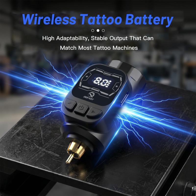 1 Set Portable Wireless Tattoo Power Supply 1200Mah With Color Screen Digital Display Control Tattoo Pen Battery