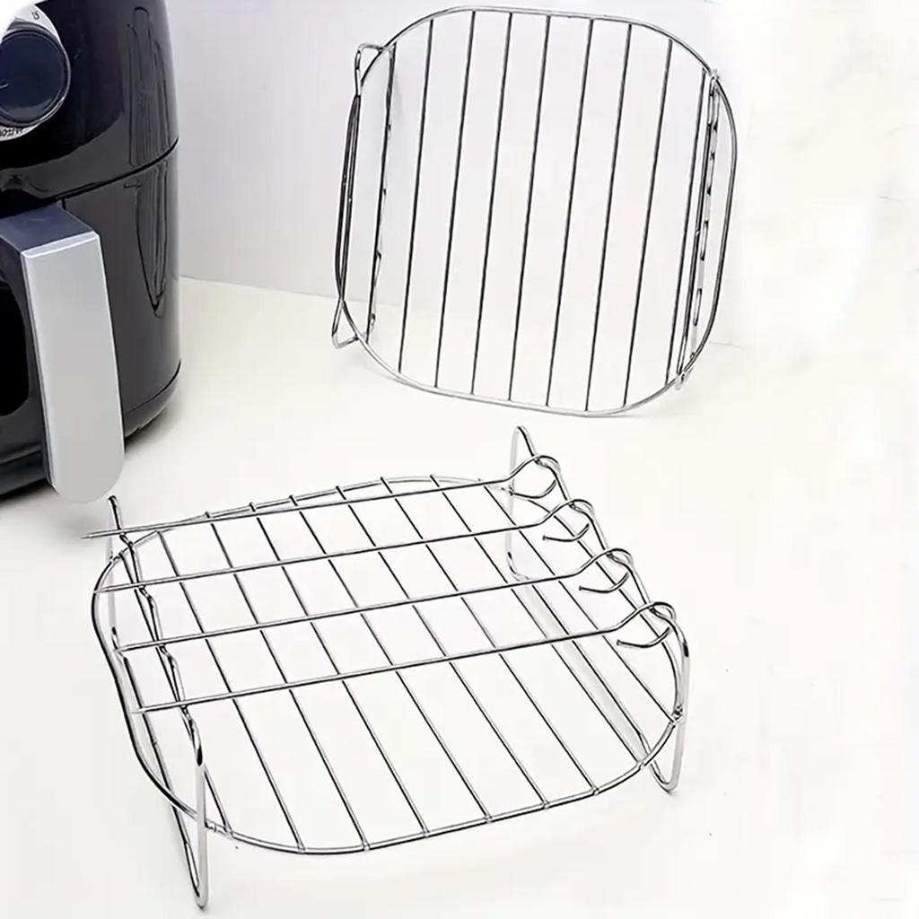 Multi-purpose Air Fryer Rack Set with Excellent and Safe Stainless Steel Material Essential Accessory for Air Fryer